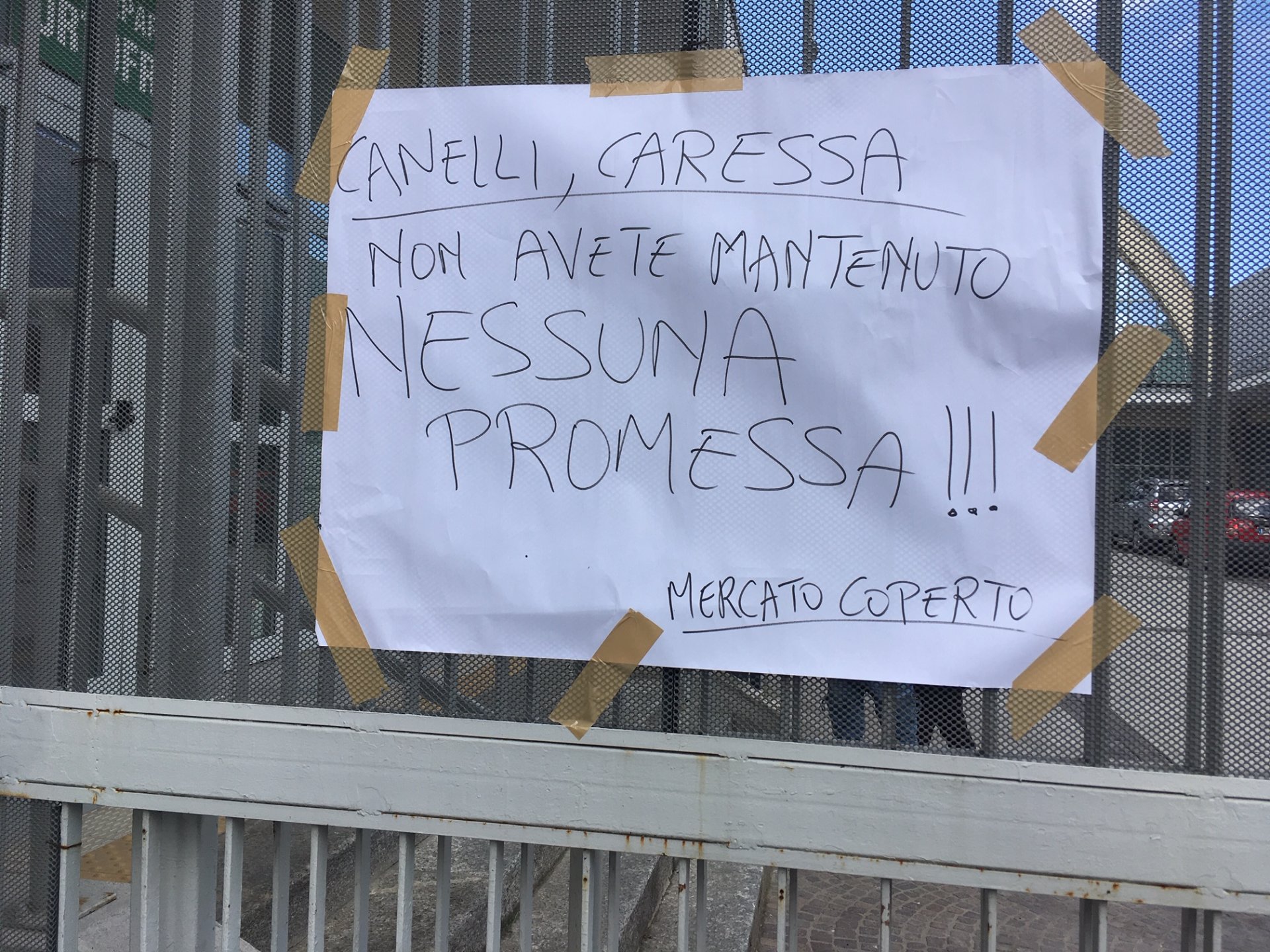 protesta Mercato coperto