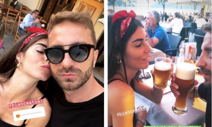 La Iena aronese Stefano Corti a passeggio in città con la fidanzata Bianca Atzei