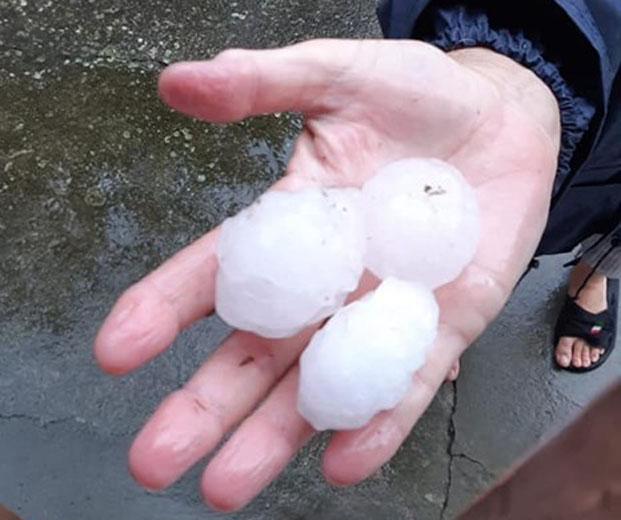 Grandine come uova anche nel Novarese