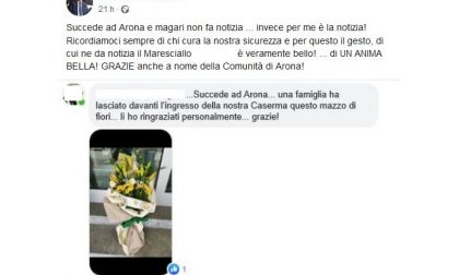 Oggi i funerali del carabiniere ucciso: ad Arona fiori fuori dalla caserma