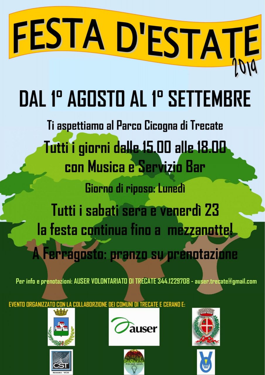 Torna a Trecate nel mese di agosto la Festa d’estate