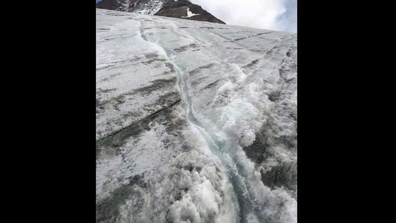Addio ghiacciai del Rosa: lo scioglimento “in diretta” in un VIDEO
