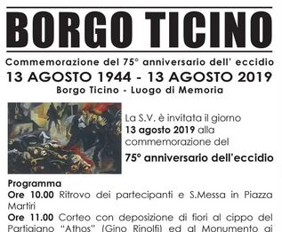 Due eventi a Borgo Ticino per ricordare i 12 martiri