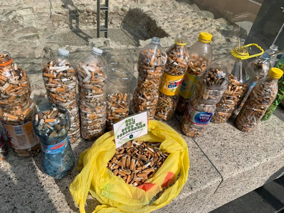 Novara Green raccoglie 25mila mozziconi in centro a Novara