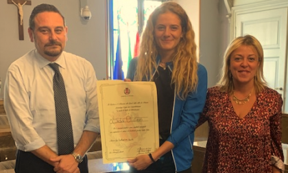 Linda Olivieri premiata dal Comune di Novara