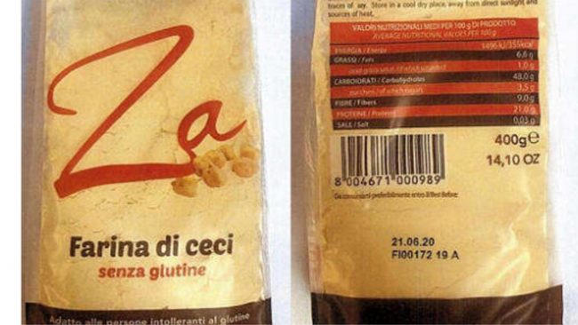 Infestanti nella farina di ceci e allergeni nel cremoso alla soia: richiamati
