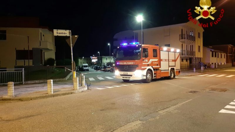 Fuga di gas a Novara, paura nella notte e intervengono i vigili del fuoco