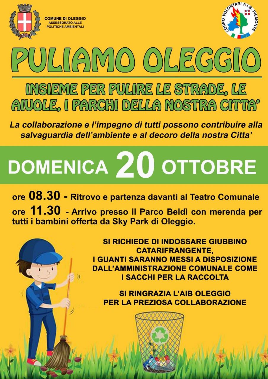 Puliamo Oleggio: tutti a rapporto per domenica 20