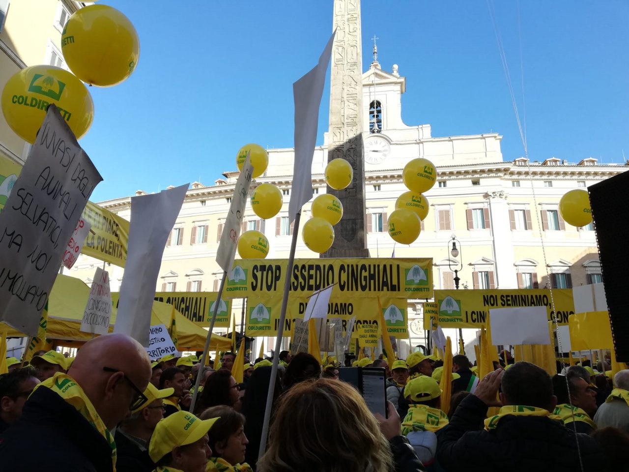 blitz a Montecitorio contro i cinghiali