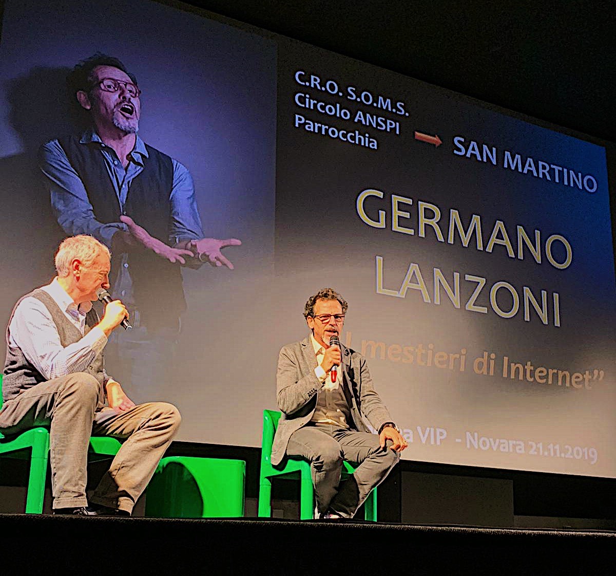 Germano Lanzoni al cinema Vip di Novara