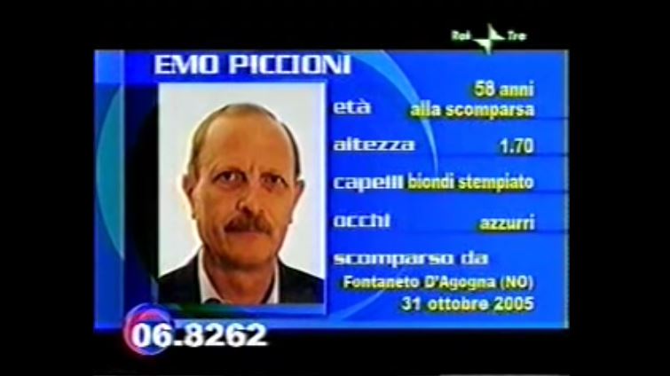 Emo Piccioni: borgomanerese che svanì nel nulla 14 anni fa, la moglie non si arrende