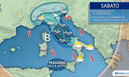 Nuovo potente ciclone nel week end: le previsioni meteo