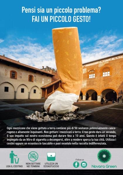 Novara non è un posacenere! Campagna di Novara Green