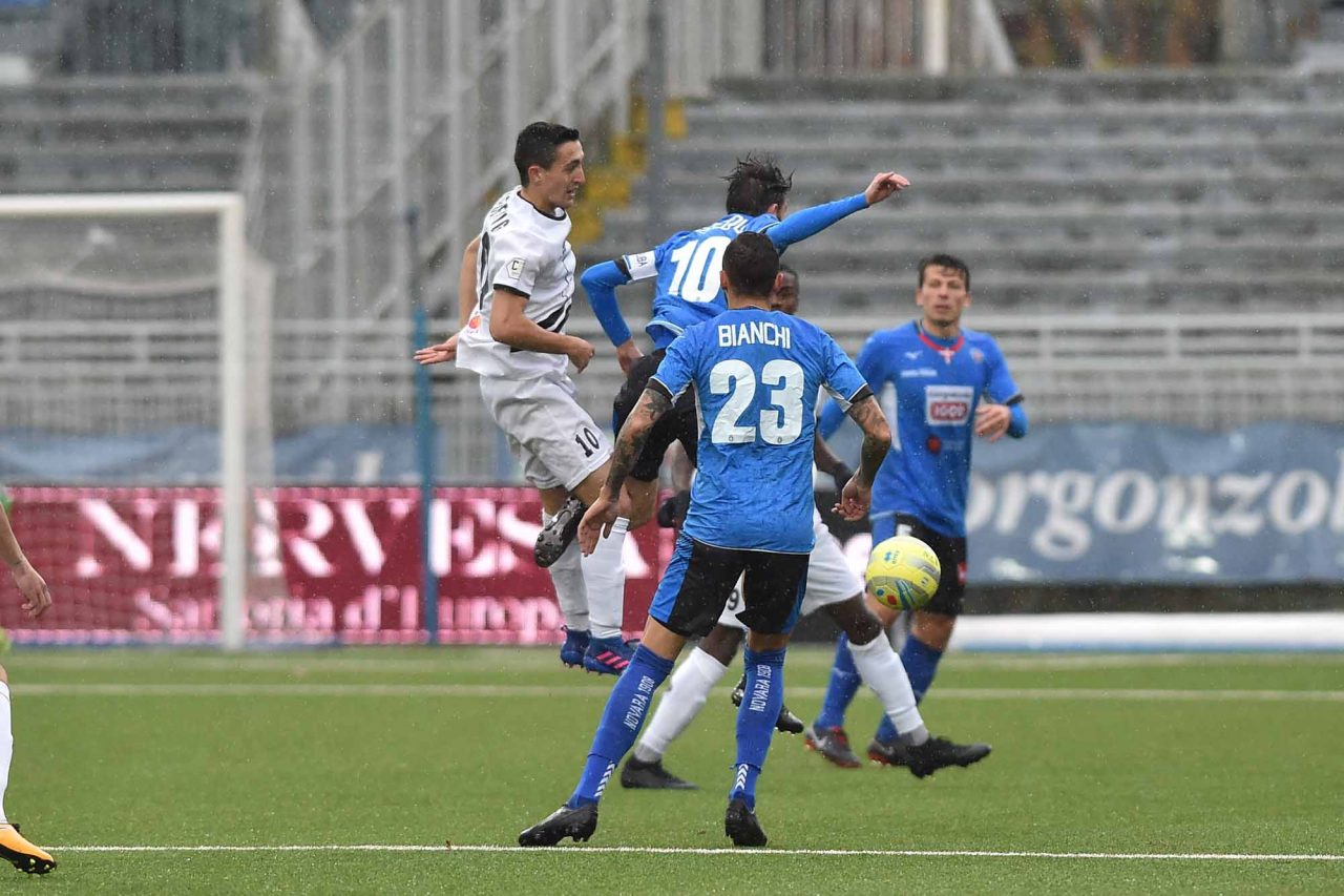 Il Novara calcio beffato nel recupero
