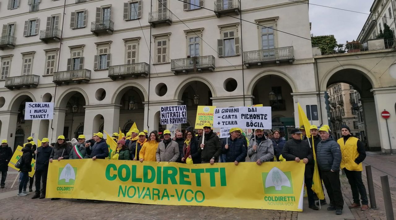 Anche da Novara agricoltori in piazza a Torino
