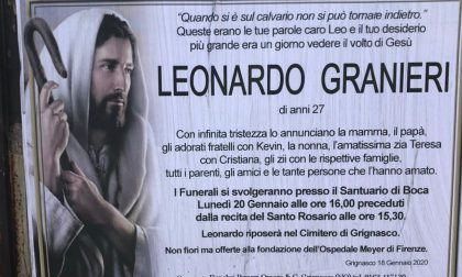 Addio a Leonardo Granieri, 27 anni: funerali a Boca
