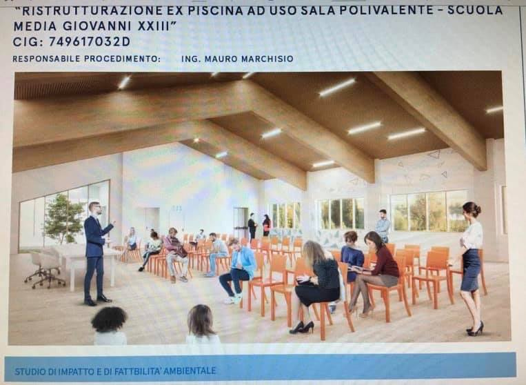 Sala polivalente al posto della piscina alla Giovanni XXII: lavori al via
