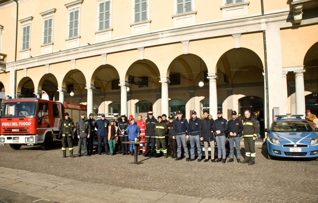 Novara, il brindisi di Capodanno di chi vigila sulla città