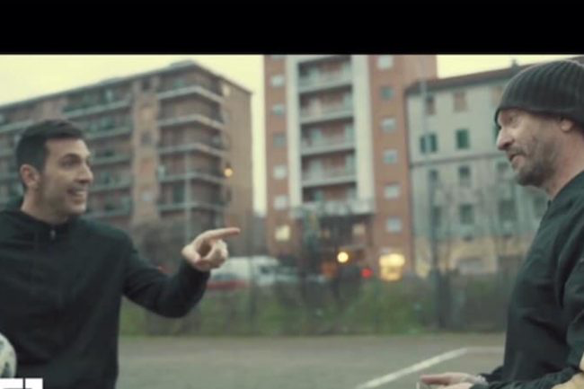 Biagio Antonacci gira video a Torino con Buffon