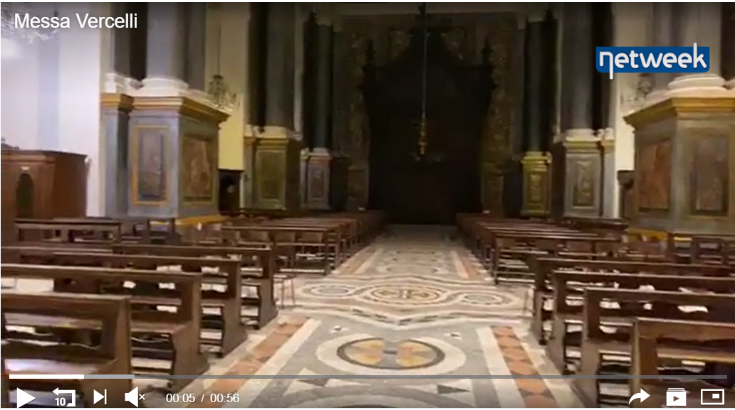 Coronavirus vescovo celebra le Ceneri nella cattedrale deserta | VIDEO