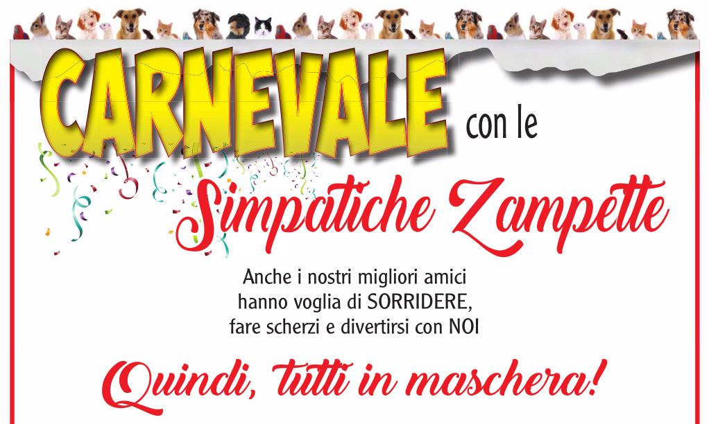 Tutti in maschera per il Carnevale delle Simpatiche zampette!