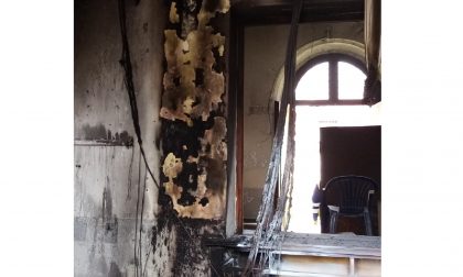 Incendio alla stazione di Castelletto Ticino