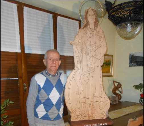 Una copia per la statua della Santa rubata a Calogna