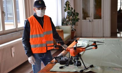 A Borgomanero i controlli contro il contagio si fanno anche con un drone