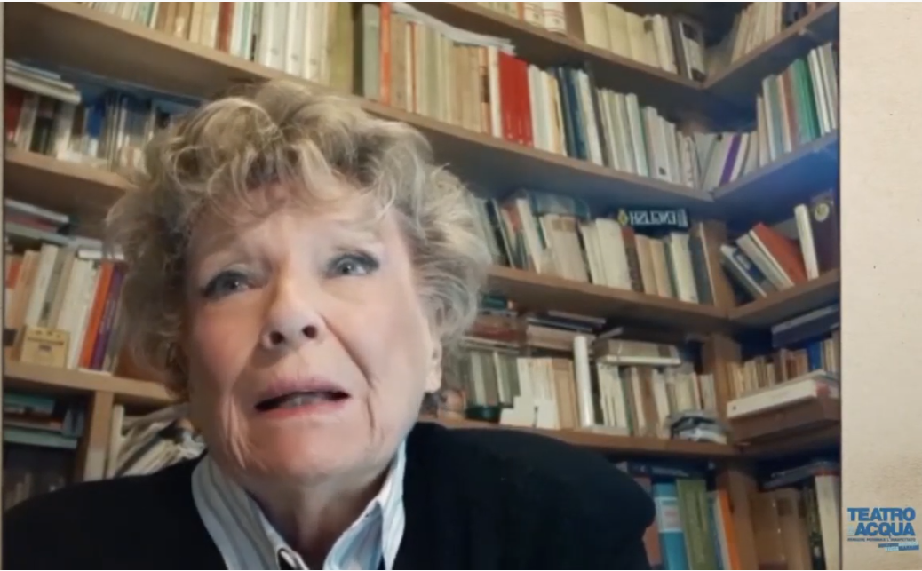 Dacia Maraini in video per consigliare un libro agli amici del Teatro sull’Acqua
