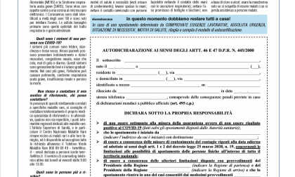 Su NovaraOggi, Giornale di Arona e BorgomaneroWeek l'autocertificazione da ritagliare