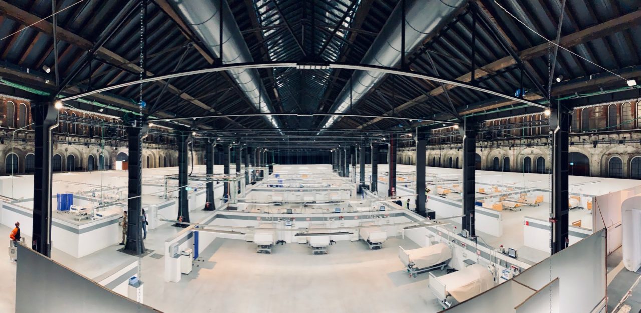 Ospedale Covid costruito in 12 giorni nelle Ogr di Torino – Il video in timelapse