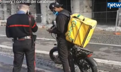 Food delivery, i controlli dei carabinieri IL VIDEO