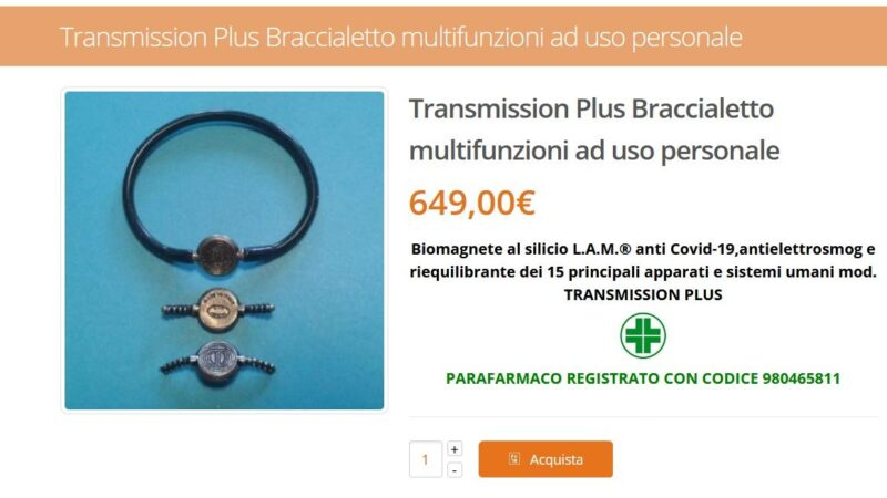 Vendeva braccialetti “miracolosi” contro il Coronavirus: oscurato il sito