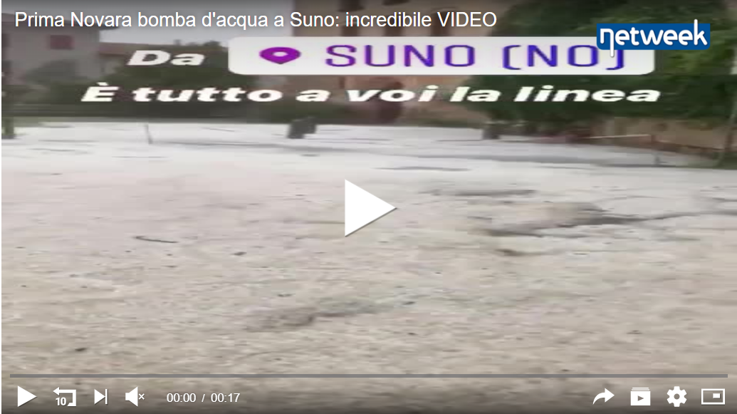 Bomba d’acqua a Suno: incredibile VIDEO