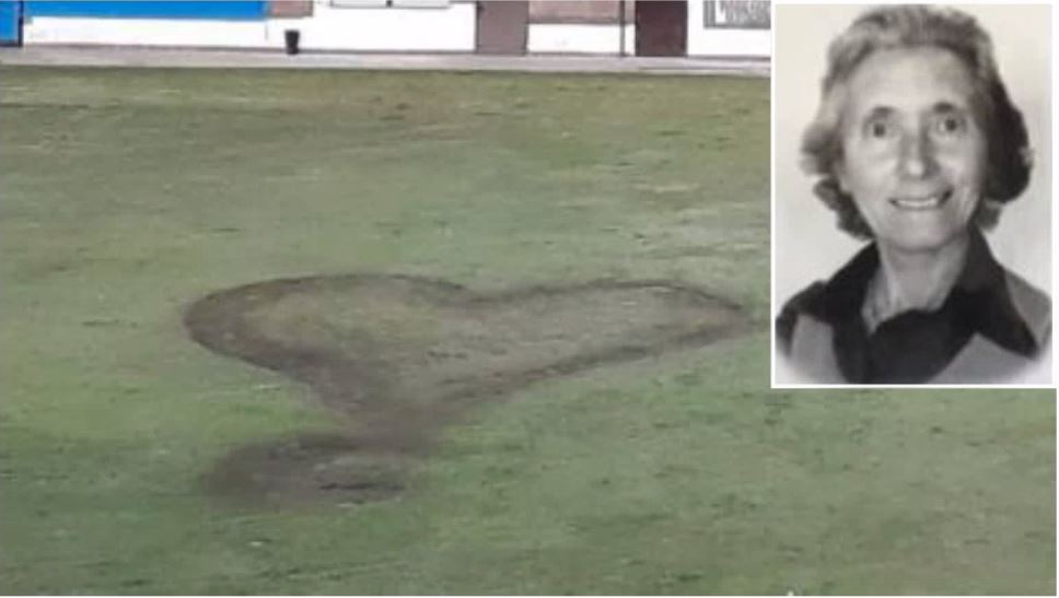 Dormelletto in lutto per la maestra Celsa, gli studenti disegnano un cuore sul prato