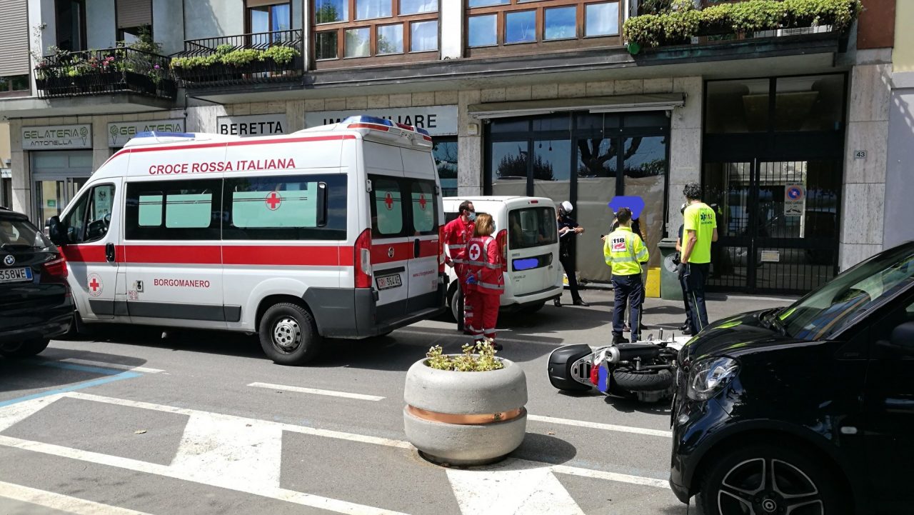 Incidente sul lungolago ad Arona in Corso Repubblica