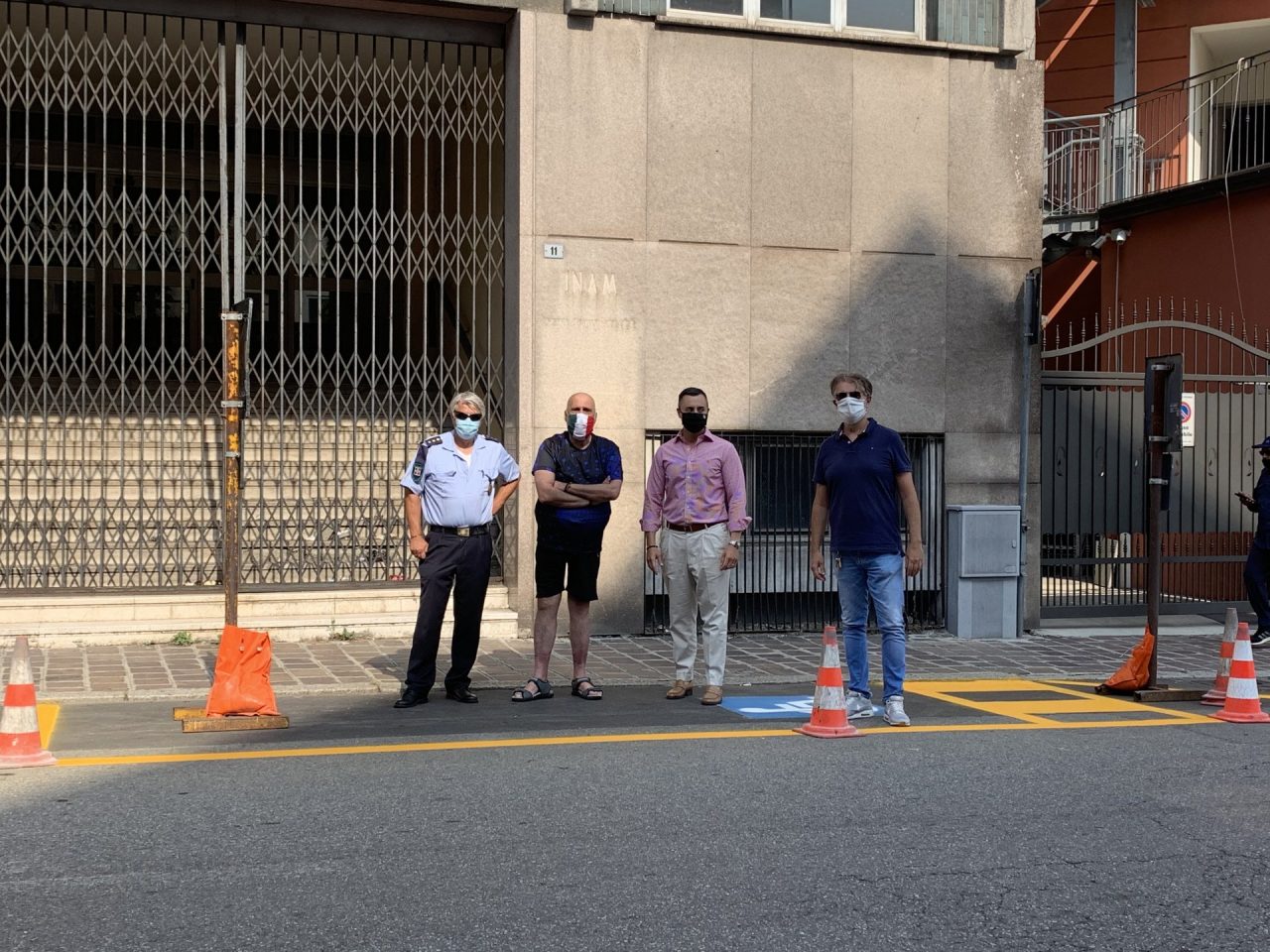 Novara nuovi stalli per disabili in centro