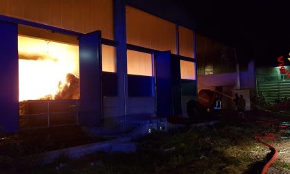 Oleggio incendio in una azienda agricola FOTO