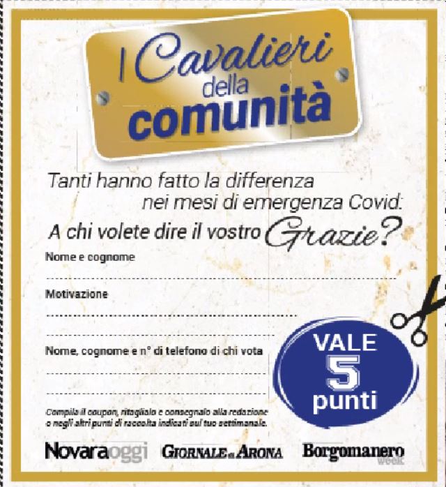 Cavalieri della comunità: il tagliando di venerdì vale 5 punti!
