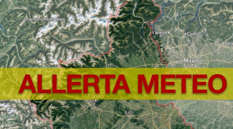 Arpa Piemonte ha diramato l’allerta gialla per tutto il Piemonte orientale