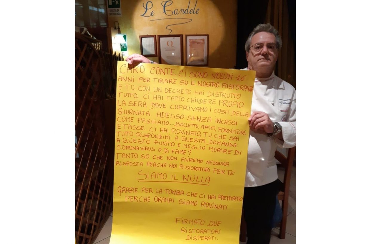 Ristoratore di Agrate: “Conte grazie per la tomba che ci hai preparato, siamo rovinati”