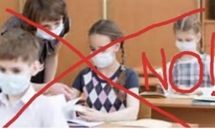 NO alla mascherina in classe: petizione su Facebook