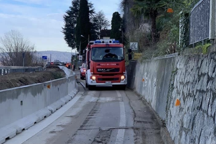 Riaperta la Statale del Sempione tra Arona e Meina