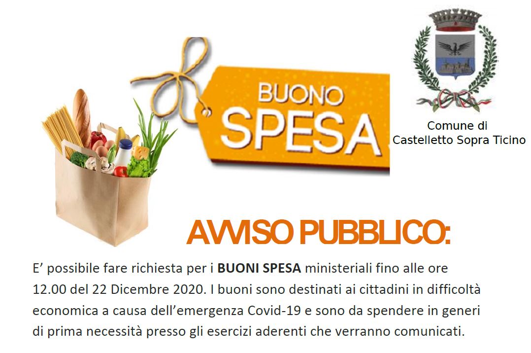 Buoni spesa comunali: al via il secondo bando a Castelletto