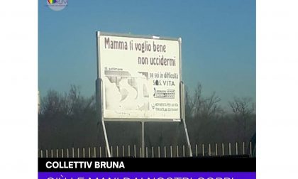 Trecate spunta un cartello contro l'aborto: "Mamma ti voglio bene non uccidermi"