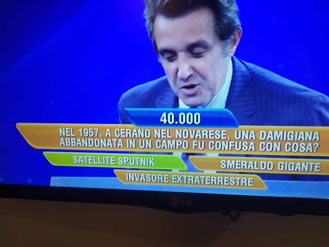 Lo Sputnik di Cerano a L’Eredità su Rai 1