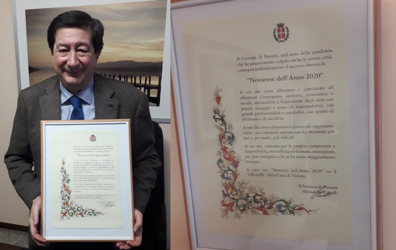 Novaresi dell’Anno: onorificenza per l’Ordine dei Medici