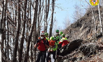 Frattura durante una scalata: salvato dal Soccorso Alpino a Mergozzo