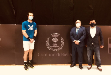 Andy Murray è a Biella: giocherà due tornei