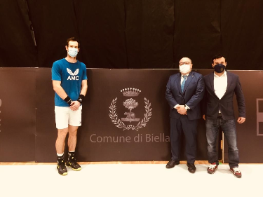 Andy Murray è a Biella: giocherà due tornei